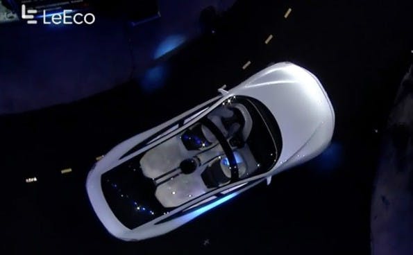 Elektroauto LeSEE fährt ohne Fahrer. (Screenshot: LeEco)