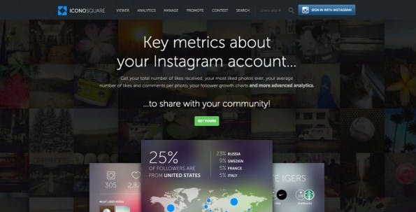 Monitoring- und Analytics-Tools für Instagram im Überblick – Iconosquare. (Screenshot: t3n.de)