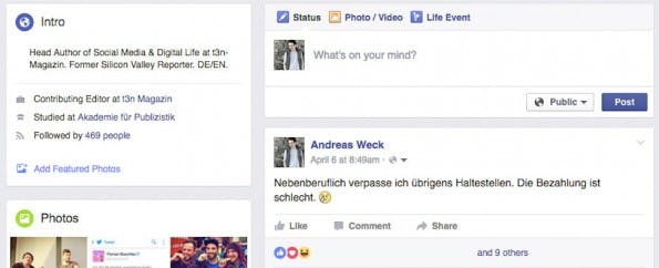 „What's on your mind?“ – derartige Sätze sollen dich zu mehr privaten Statusupdates verleiten. (Screenshot: t3n.de)