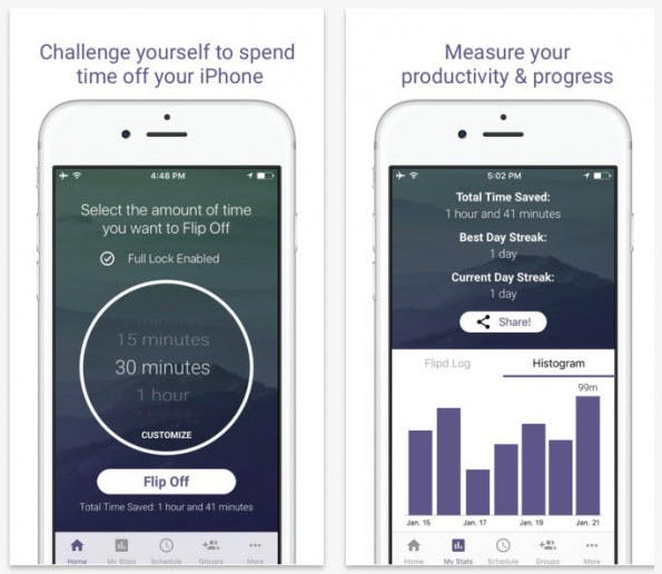 Flipd soll produktives Arbeiten ermöglichen. (Screenshot: Apple/Flipd)