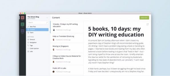 Ghost: Der Desktop-Client ist für Windows, Linux und OS X verfügbar. (Screenshot: Ghost.org)
