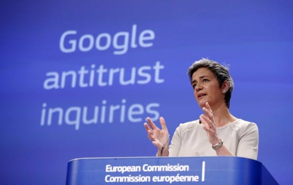Die für Wettbewerbspolitik zuständige EU-Kommissarin Margrethe Vestager. (Foto: Reuters / Francois Lenoir)