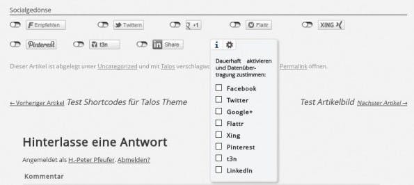 Viele Auswahloptionen bieten die Plugins und mehr Datenschutz. (Quelle: