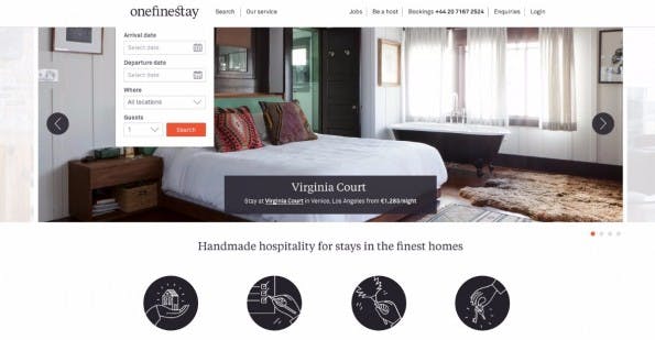 Startup-News: Onefinestay wandert unter das Dach von AccorHotels. (Screenshot: Onefinestay)