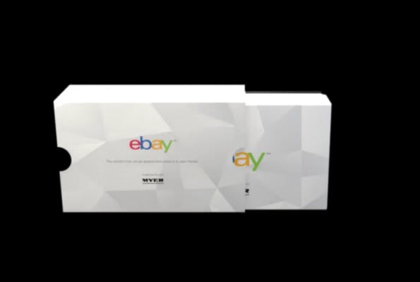 Die gebrandete eBay-Cardboard. (Screenshot: t3n.de)