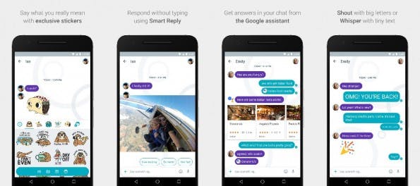 Allo: Der neue Messenger von Google soll sich unter anderem durch KI, Smart- Reply-Funktion und bunte Emoji auszeichnen. (Bild. Google)