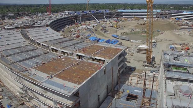 Apple Campus 2: Neues Drohnenvideo zeigt den Fortschritt der 5-Milliarden-Dollar-Baustelle