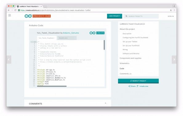 Im Arduino Project Hub können Nutzer ihre Projekte vorstellen und Anleitungen verfassen. (Screenshot: arduino.cc)