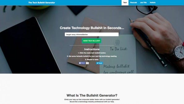 dieser buzzword generator liefert euch neues futter fürs bullshit business buzzword generator
