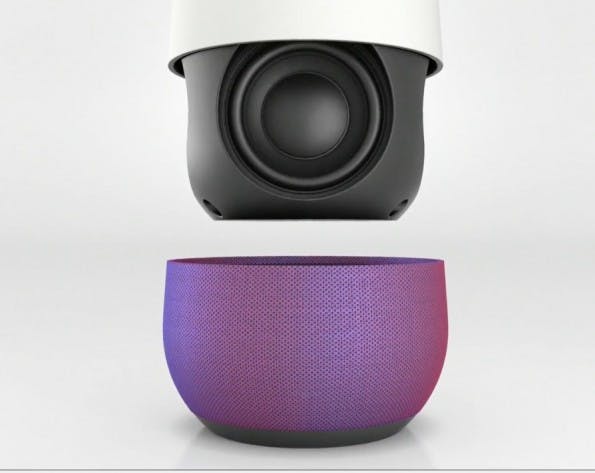 Google home hat einen „dicken“ Speaker unter der Haube. (Bild: Google)