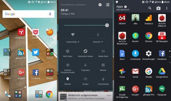 So sieht das Sense-8-UI auf dem HTC 10 aus. (Screenshot: t3n)