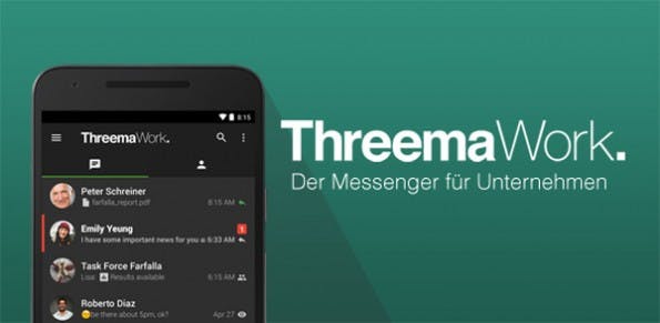 Threema Work soll Unternehmen eine sichere Möglichkeit zur Kommunikation bieten. (Grafik: Threema)