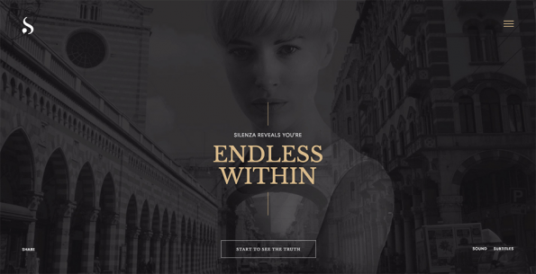 Screenshot: Silenza via awwwards