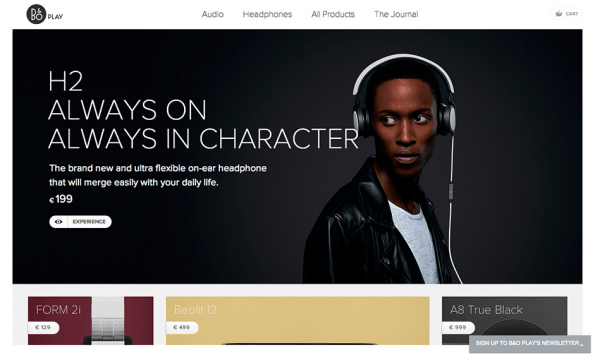 Screenshot: Beoplay via awwwards