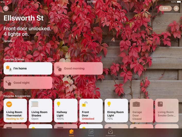 Apple Home: Die neue App ist ein Frontend zur Steuerung von HomeKit-Komponenten. (Bild: Apple.com)