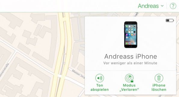 Find my iPhone behält eure Geräte im Auge. Bei Bedarf könnt ihr euer iPhone auch löschen oder sperren. (Bild t3n)