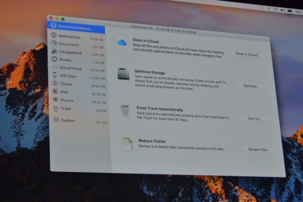 Speicher freischaufeln wird unter macOS Sierra leichter werden. (Foto: The Verge)