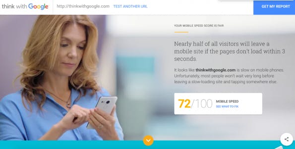(Screenshot: testmysite.thinkwithgoogle.com)