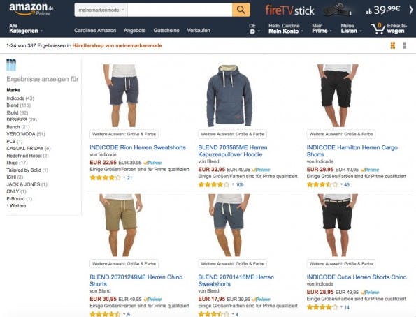 Meinemarkenmode.de äußert sich sehr zufrieden zum Amazon-Prime-Day 2016. (Screenshot: Amazon)