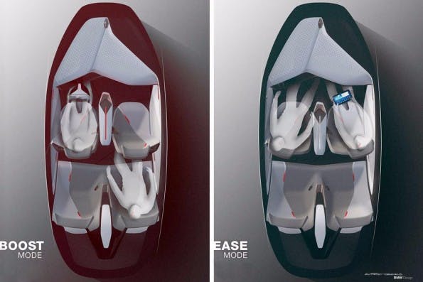 BMW-Vision Next 100: Boost- und Ease-Mode. (Bild: BMW)
