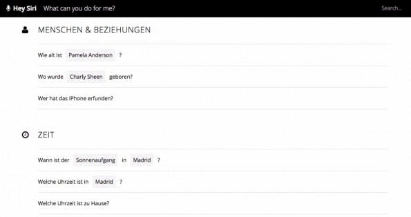Die Datenbank Hey Siri hilft euch dabei, Apples Assistenten in den Griff zu bekommen. (Bild: Hey-Siri.io)