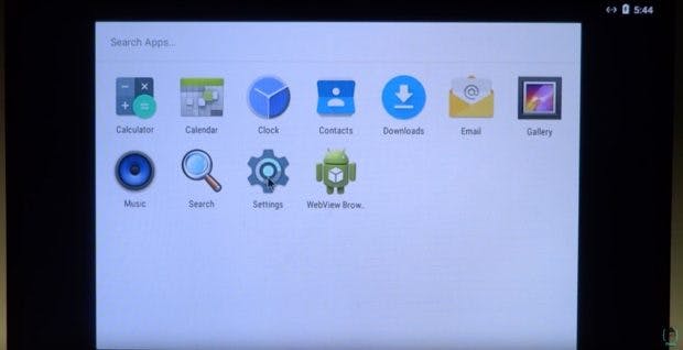 Android 7.0 Nougat mit dem Raspberry Pi 3 zum Laufen gebracht. (Screenshot: Youtube/Geek till it Hertz/t3n)