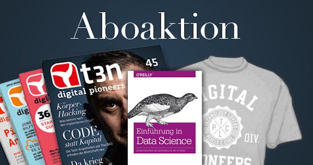 Data-Scientist werden – 20 Bücher gratis zum t3n-Abo