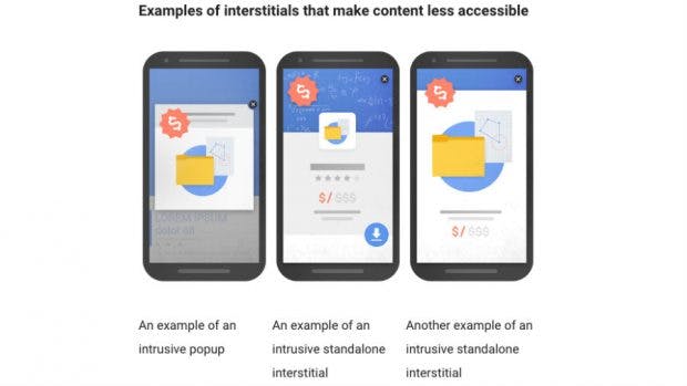 Diese Pop-up-Formate beeinflussen das Google-Ranking bald negativ. (Bild: Google)