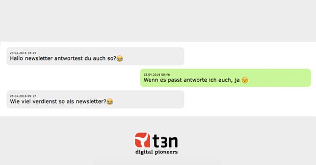 Witzig, versaut, frech: Wenn t3n-Leser sich mit dem Whatsapp-Newsletter unterhalten