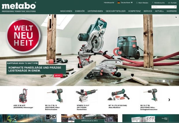 (Screenshot: Metabo)