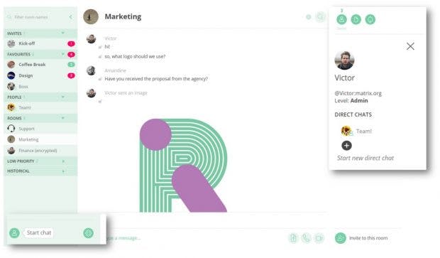 Riot-App: Chatten mit einem oder mehreren Teammitgliedern. (Bild: Vector)