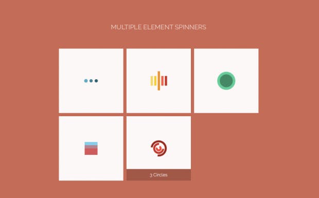 So sehen die CSS-Spinners aus. (Screenshot: t3n)