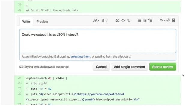 GitHub hat dem Bereich Code-Reviews einige sinnvolle Neuerungen spendiert. (Screenshot: GitHub)