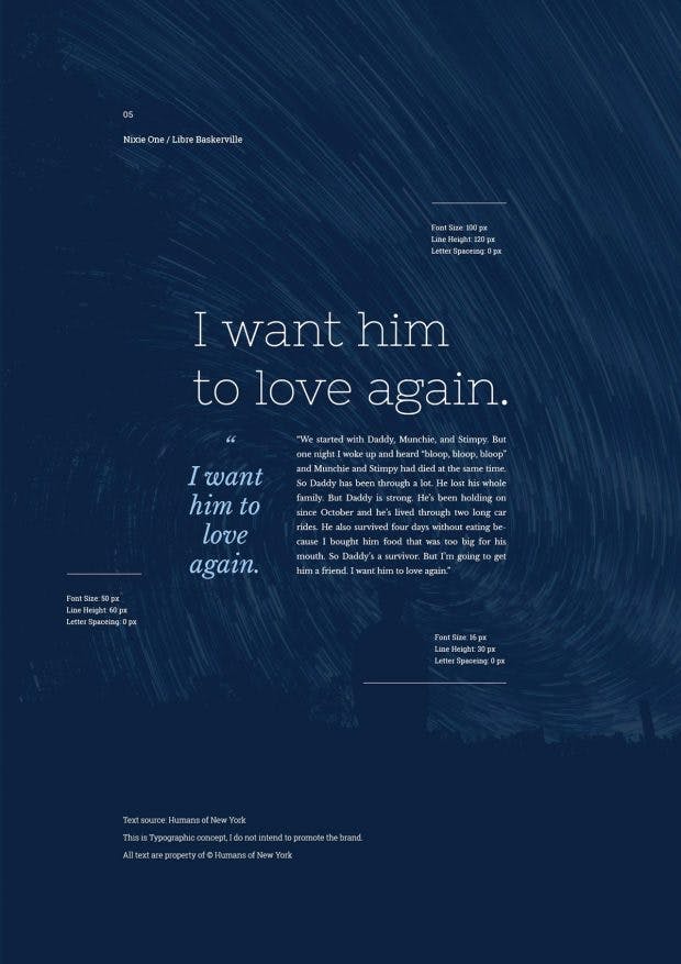 Google-Fonts-Kombinationen: Nixie One / Libre Baskerville.