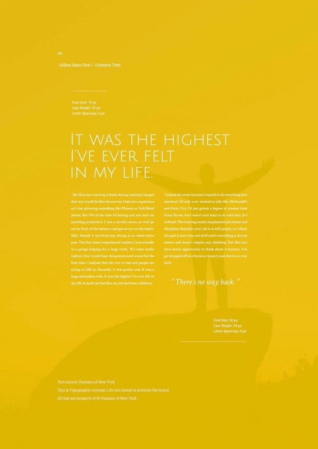 Google-Fonts-Kombinationen: Julius Sans One / Crimson Text.