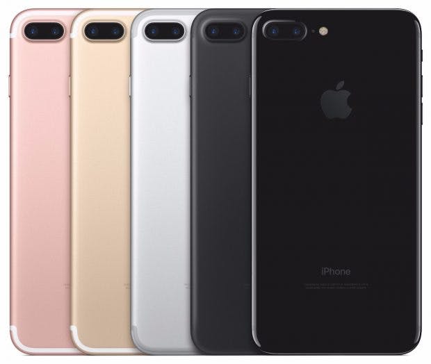 Alle iPhone-7-Farben auf einen Blick. (Bild: Apple)