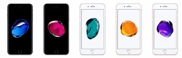 Alle Farben des iPhone 7 Plus auf einen Blick. (Screenshot. Apple)