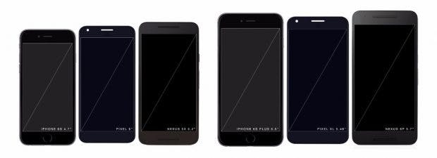 Die beiden neuen Pixel-Smartphones werden verhältnismäßig kompakt. (Bild: Imgur)