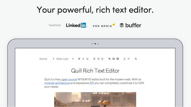 Quelloffener WYSIWYG-Editor für Web-Projekte: Quill 1.0 ist da