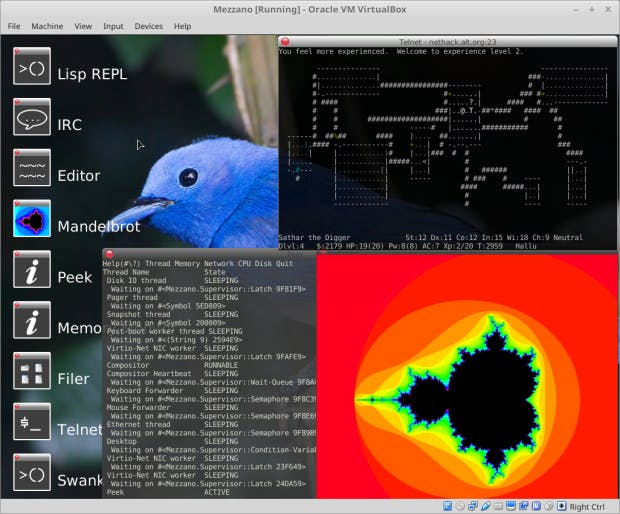 Mezzano (Screenshots: github.com/froggey/Mezzano)