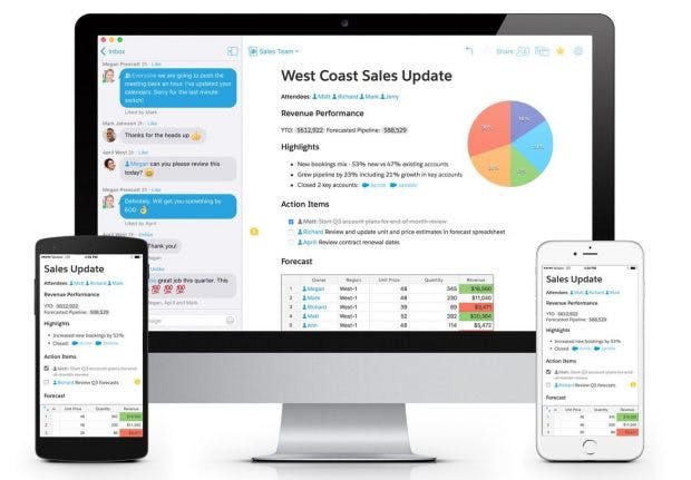 Die Kollaborations-App Quip ist jetzt in die Salesforce1-Plattform integriert worden. (Foto: Salesforce)