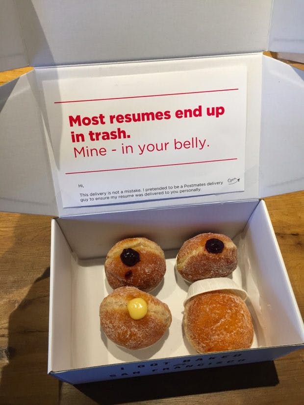 Eine ungewöhnliche Bewerbung. (Foto: Adweek)