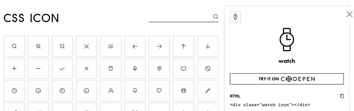 (Screenshot: cssicon.space)