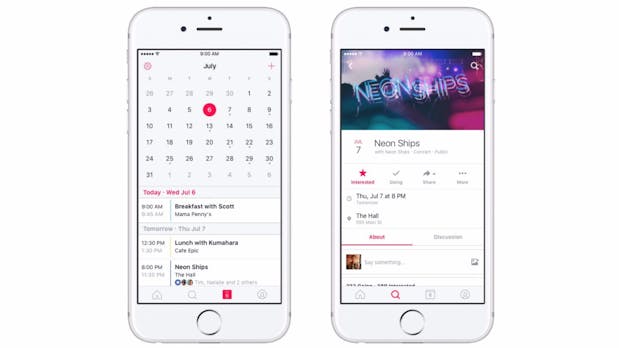 Facebook veröffentlicht eigene Events-App