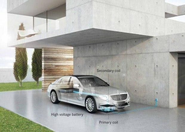 Plugin-Hybrid ohne Plugin: Mercedes-Benz soll 2017 auch drahtloses Laden beim S500 möglich machen. (Grafik: Qualcomm)