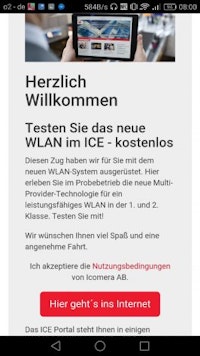 WLAN im ICE – lange haben wir darauf gewartet. (Screenshot: t3n)