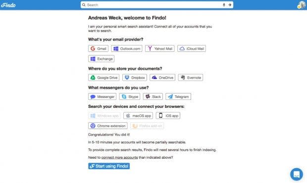 Die Suche quer durch Plattformen und Dienste. (Screenshot: Findo.com)