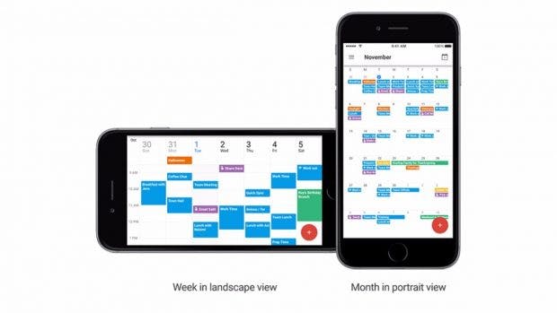 Google Kalender für iOS mit neuen Anzeigeoptionen. (Bild: Google)
