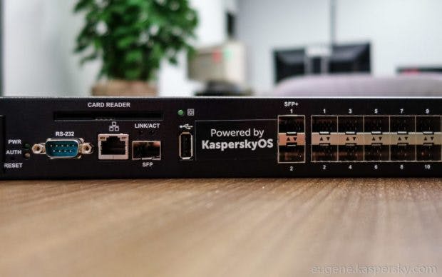 Premiere: Auf diesem Layer-3-Switch läuft das neue Kaspersky OS. (Bild: Kaspersky)