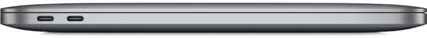 Das neue Macbook Pro (ohne Touch Bar) besitzt lediglich zwei USB-Typ-C-Abschlüsse links – und eine Audiobuchse auf der rechten Gehäuseseite. (Bild: Apple)